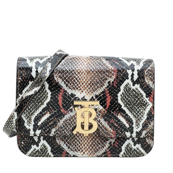 Burberry Python Print TB Flap Small Bag - Picture 1 of 8